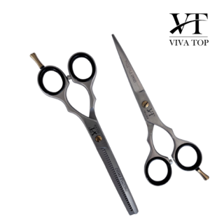 Zestaw VIVA TOP ERGO LINE Nożyczki 5,5' + Degażówki 6' +  Etui black 2 poz.