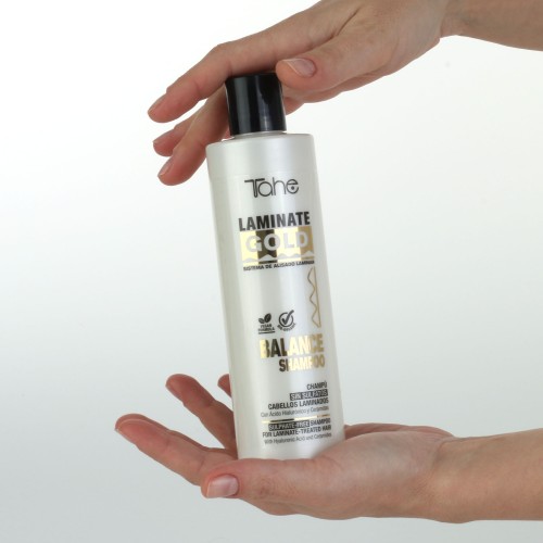 LAMINATE GOLD BIOPLASTIA BALANCE SHAMPOO Bez siarczanowy szampon do włosów prostowanych pielęgnacja domowa 300 ml - obrazek 3